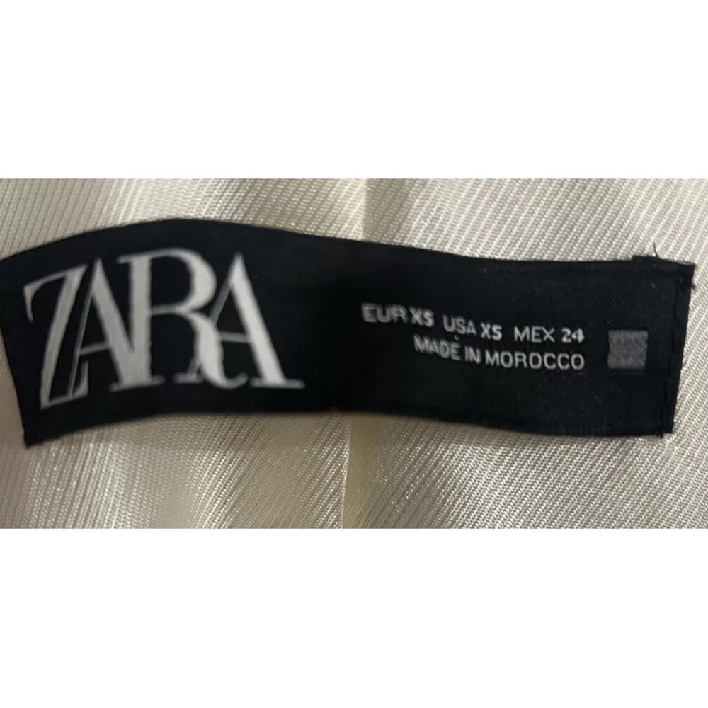 ZARA ECRU GOLD BUTTON DBL BREASTED BLAZER BLOGGERS FAVE KATE MIDDLETON TWEED XS - Picture 12 of 13
